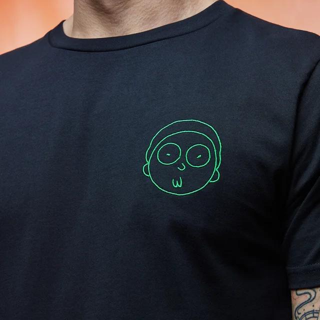 Rick and Morty EmbroideRot Morty T-Shirt - Schwarz