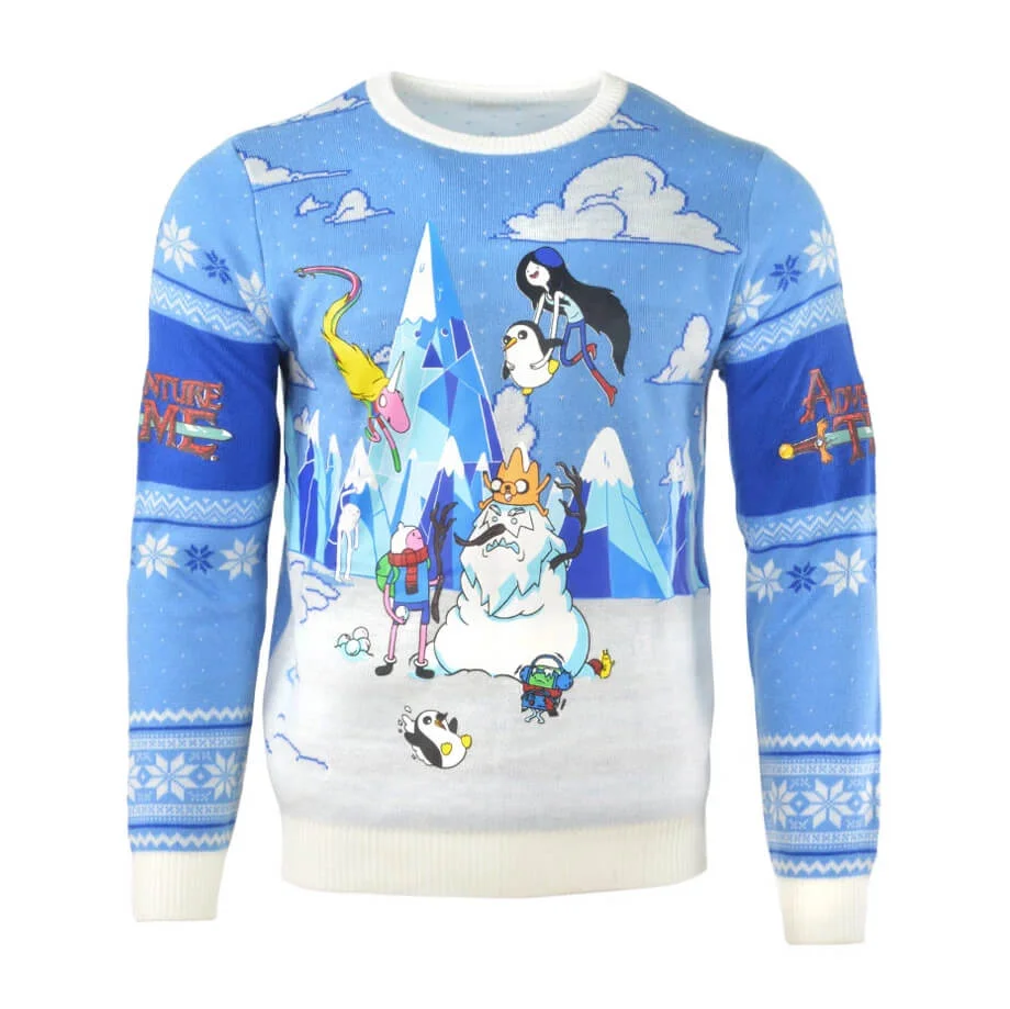 Adventure Time Festive Winter Kintted Christmas Jumper - M Bild 1