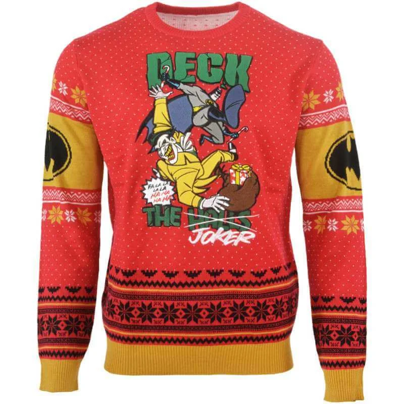 Batman Deck The Halls Knitted Christmas Jumper - S Bild 1