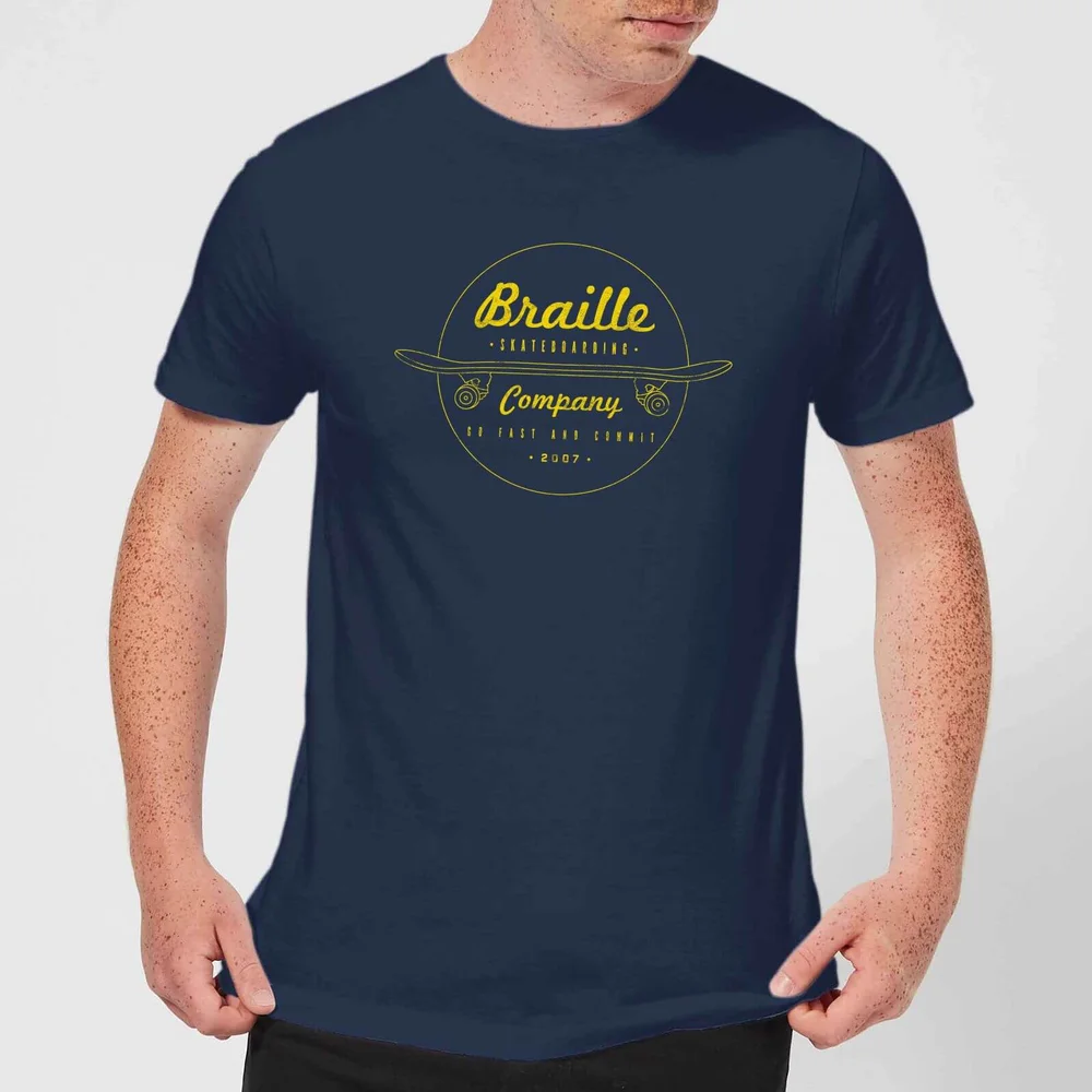 Limited Edition Braille Skate Company Mens T-Shirt - Navy - S Bild 1