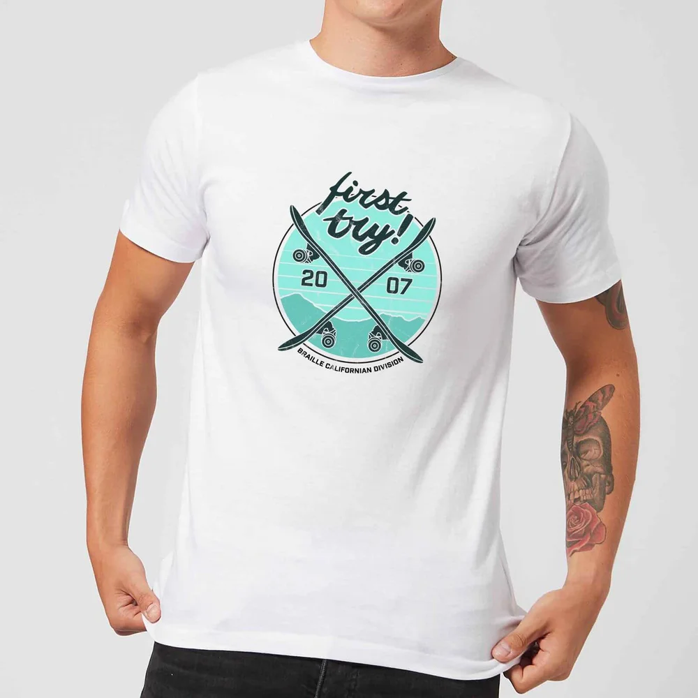 Braille Skateboarding Limited Edition First Try Men's T-Shirt - White - M Bild 1