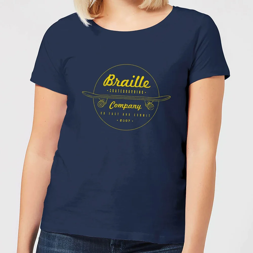 Limited Edition Braille Skate Company Women's T-Shirt - Navy - S Bild 1