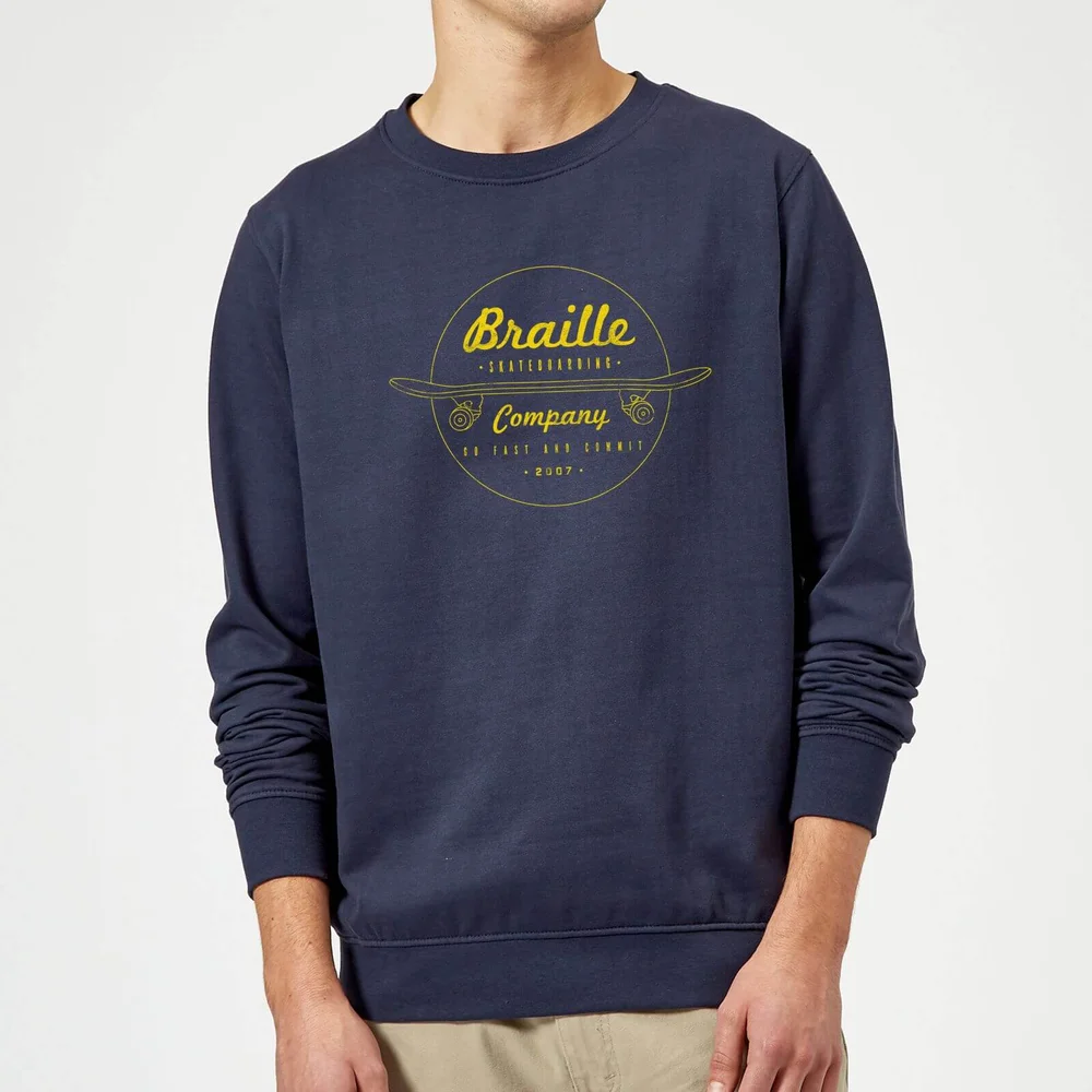 Limited Edition Braille Skate Company Sweatshirt - Navy - S Bild 1