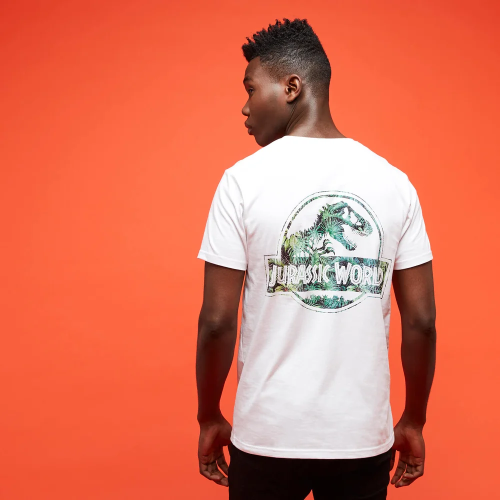 Jurassic Park Primal Floral Badge Unisex T-Shirt - Weiß - S Bild 1