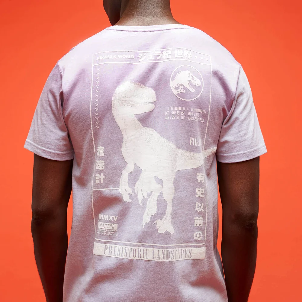 Jurassic Park Primal Raptor Stats Unisex T-Shirt - Lila - XS Bild 1