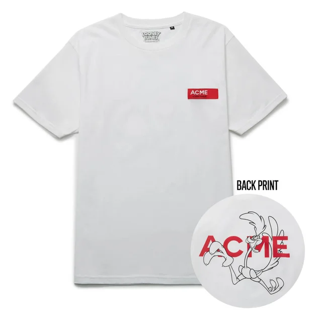 Looney Tunes ACME Capsule Road Runner Outline T-Shirt - Weiß