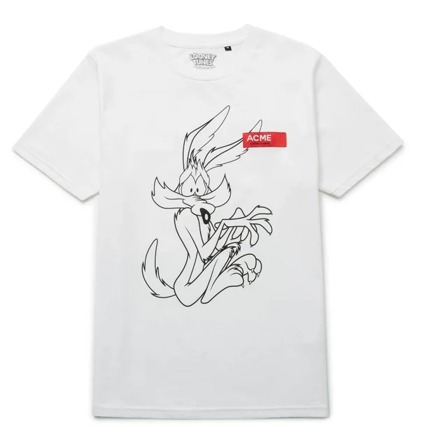 Looney Tunes ACME Capsule Wile E. Coyote Outline T-Shirt - Weiß