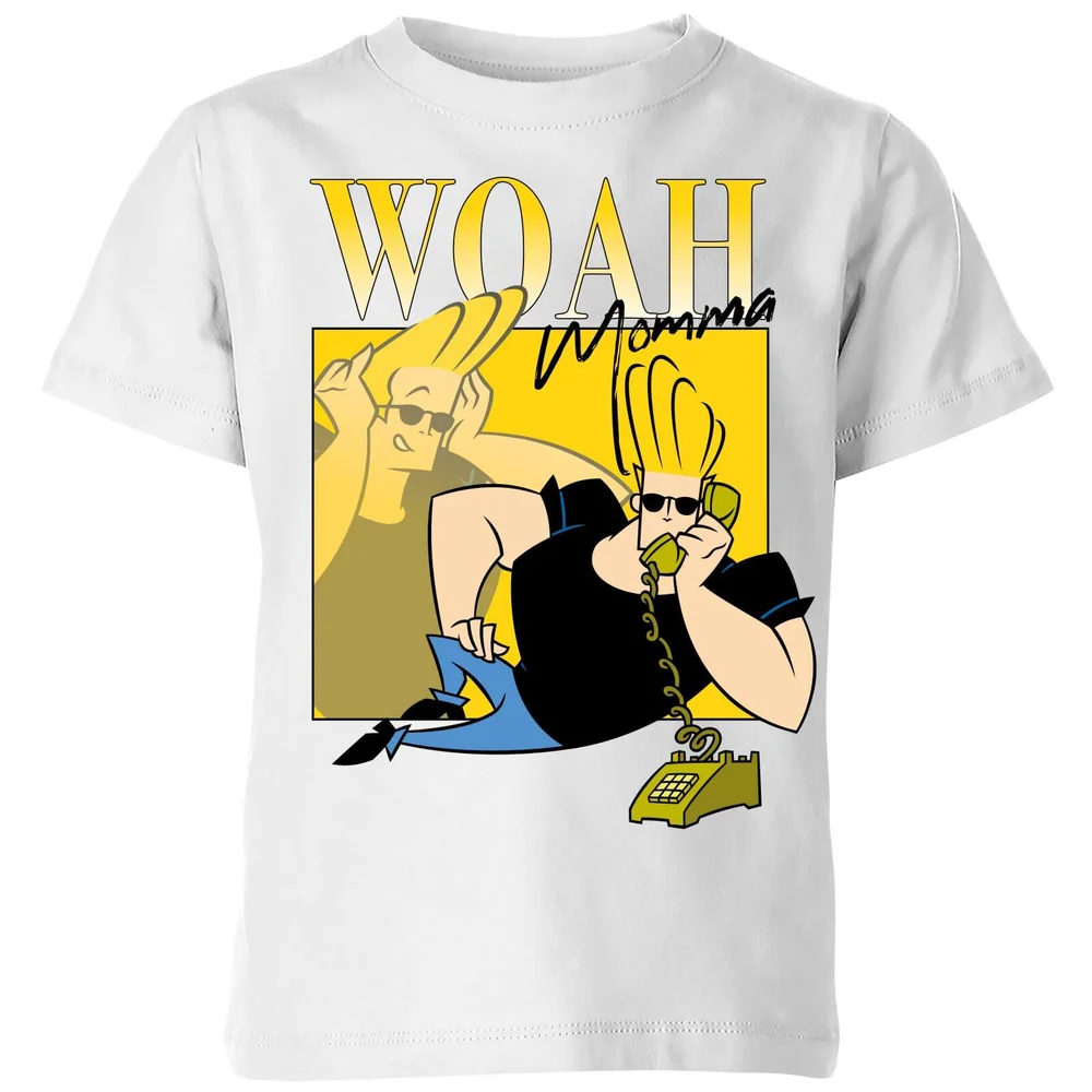Cartoon Network Spin-Off Johnny Bravo 90s Photoshoot Kinder T-Shirt - Weiß - 7-8 Jahre Bild 1