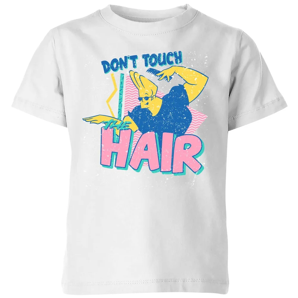 Cartoon Network Spin-Off Johnny Bravo Don't Touch The Hair Kinder T-Shirt - Weiß - 3-4 Jahre Bild 1