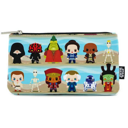 Loungefly Star Wars The Phantom Menace Chibi Characters Pouch Bild 1