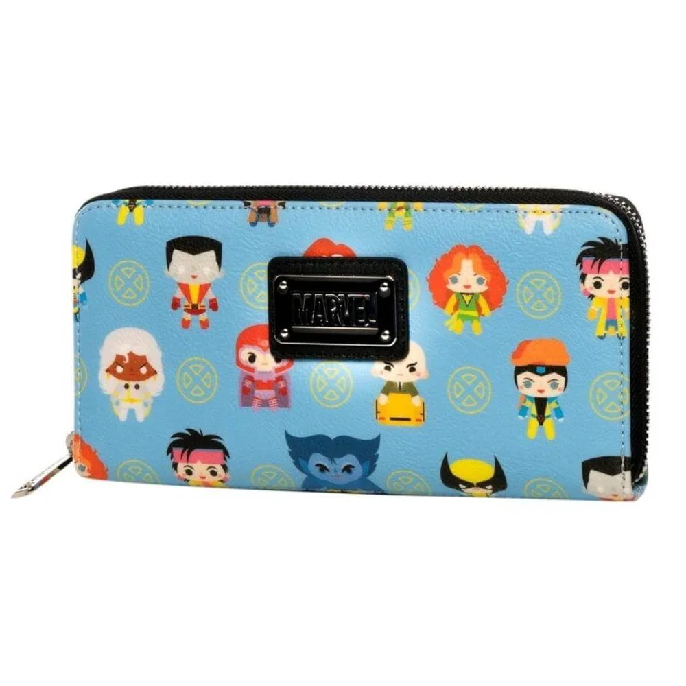 Loungefly Marvel X-Men Chibi Character Aop Zip Around Wallet Bild 1