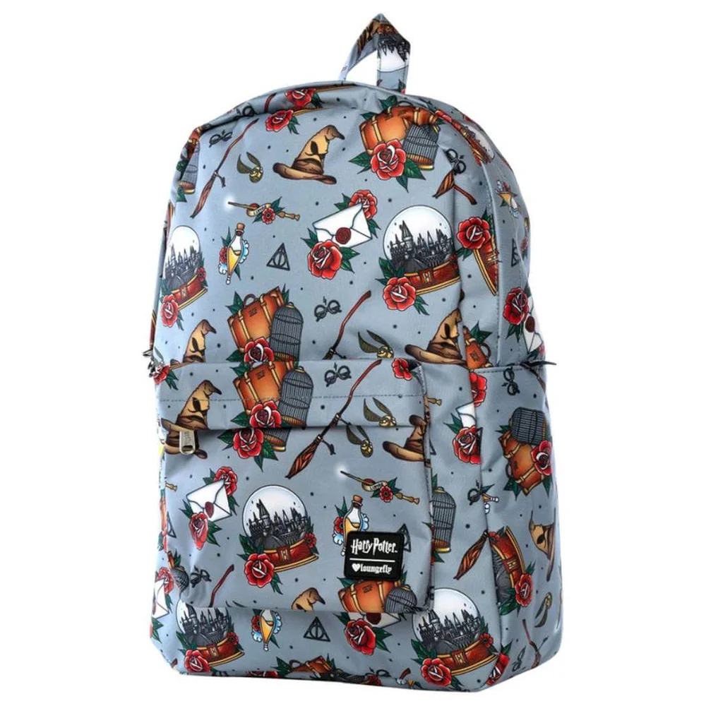 Loungefly Harry Potter Relics Tattoo Aop Nylon Backpack Bild 1