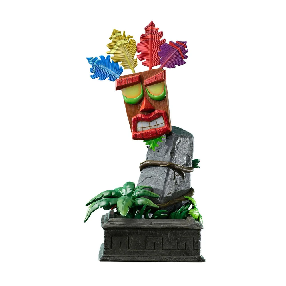 First 4 Figures Crash Bandicoot Statue Mini Aku Aku Maske (40 cm) Bild 1