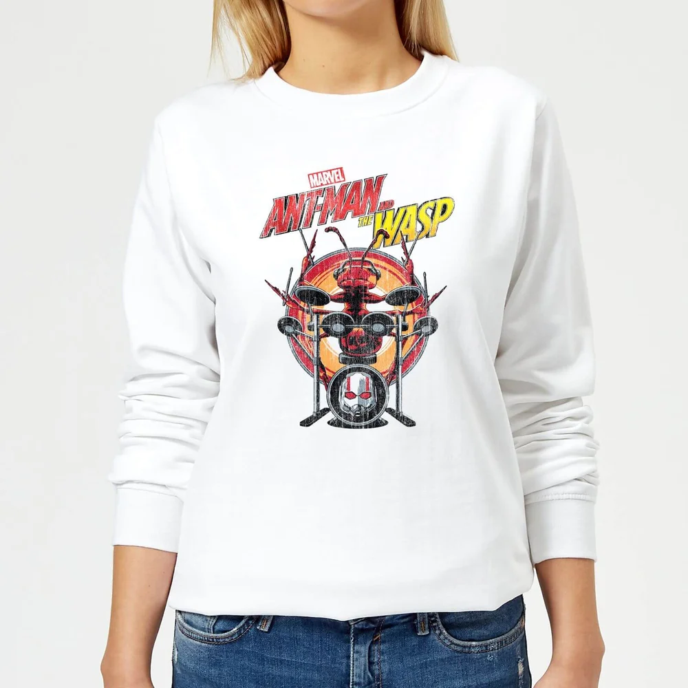 Marvel Drummer Ant Women's Sweatshirt - White - XS Bild 1