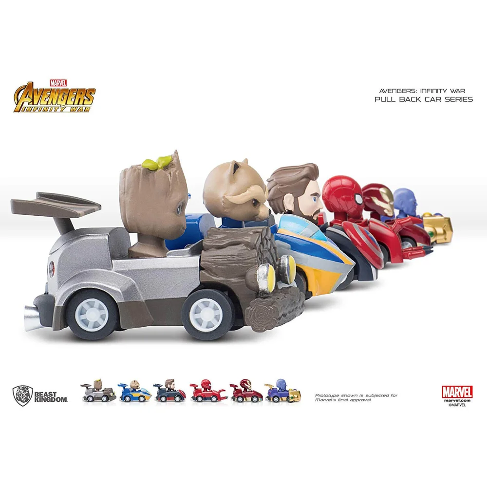 Beast Kingdom Marvel Avengers Pen with Pull Back Car Set - Zavvi European Exclusive Bild 1