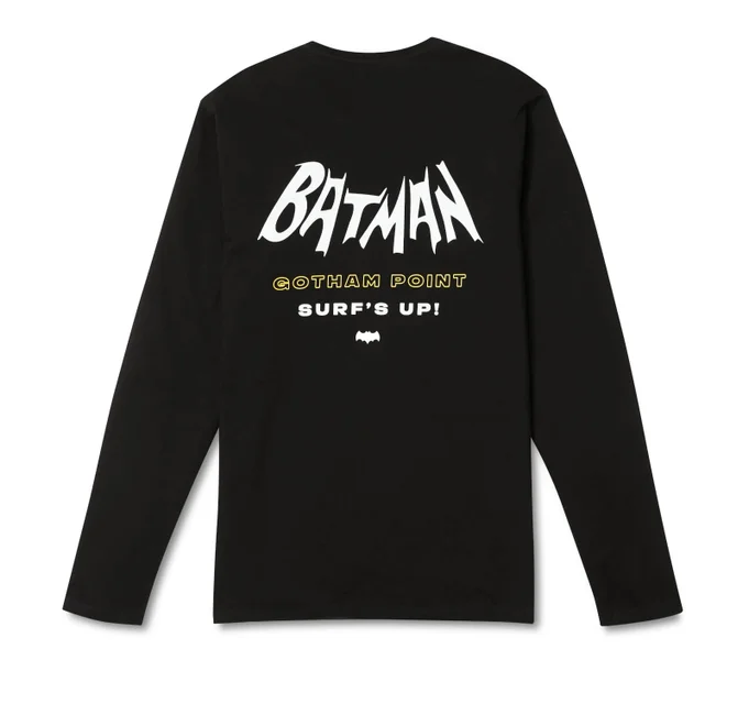 Batman Surf NA NA NA Surfs Up! Long Sleeved T-Shirt - Schwarz