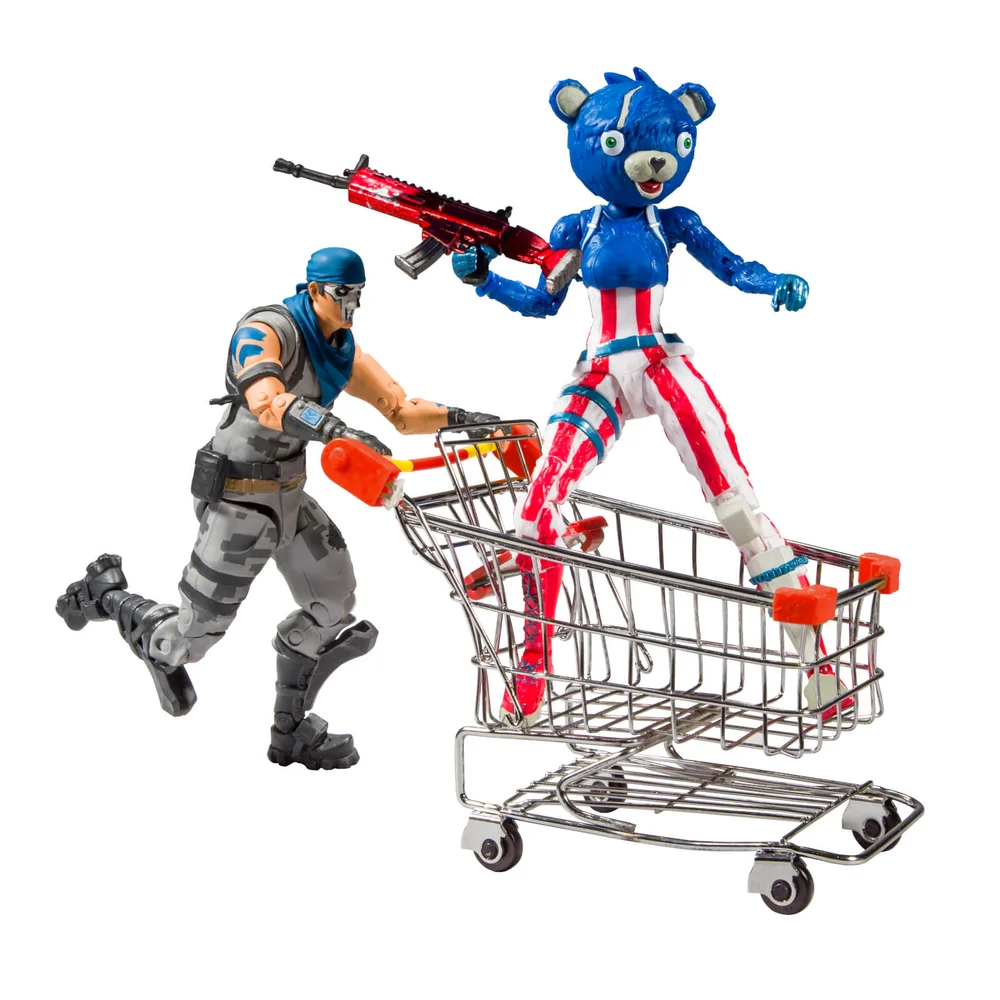 McFarlane Toys Fortnite Shopping Cart Pack With War Paint and Fireworks Team Leader Bild 1