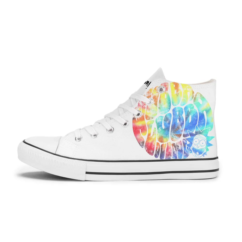 Rick and Morty Wubba Lubba Dub Dub Rainbow Sneaker - Weiß - UK 6.5 / EU 40 - Weiß Bild 1