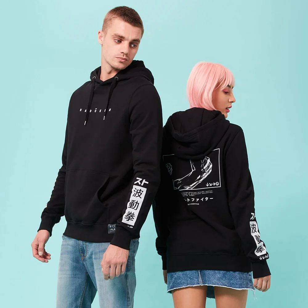 Street Fighter Arcade Hadoken Unisex Hoodie - Black - M - Schwarz Bild 1