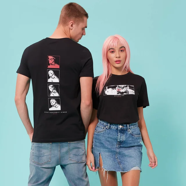 Street Fighter Arcade Heavenly Kings Unisex T-Shirt - Schwarz