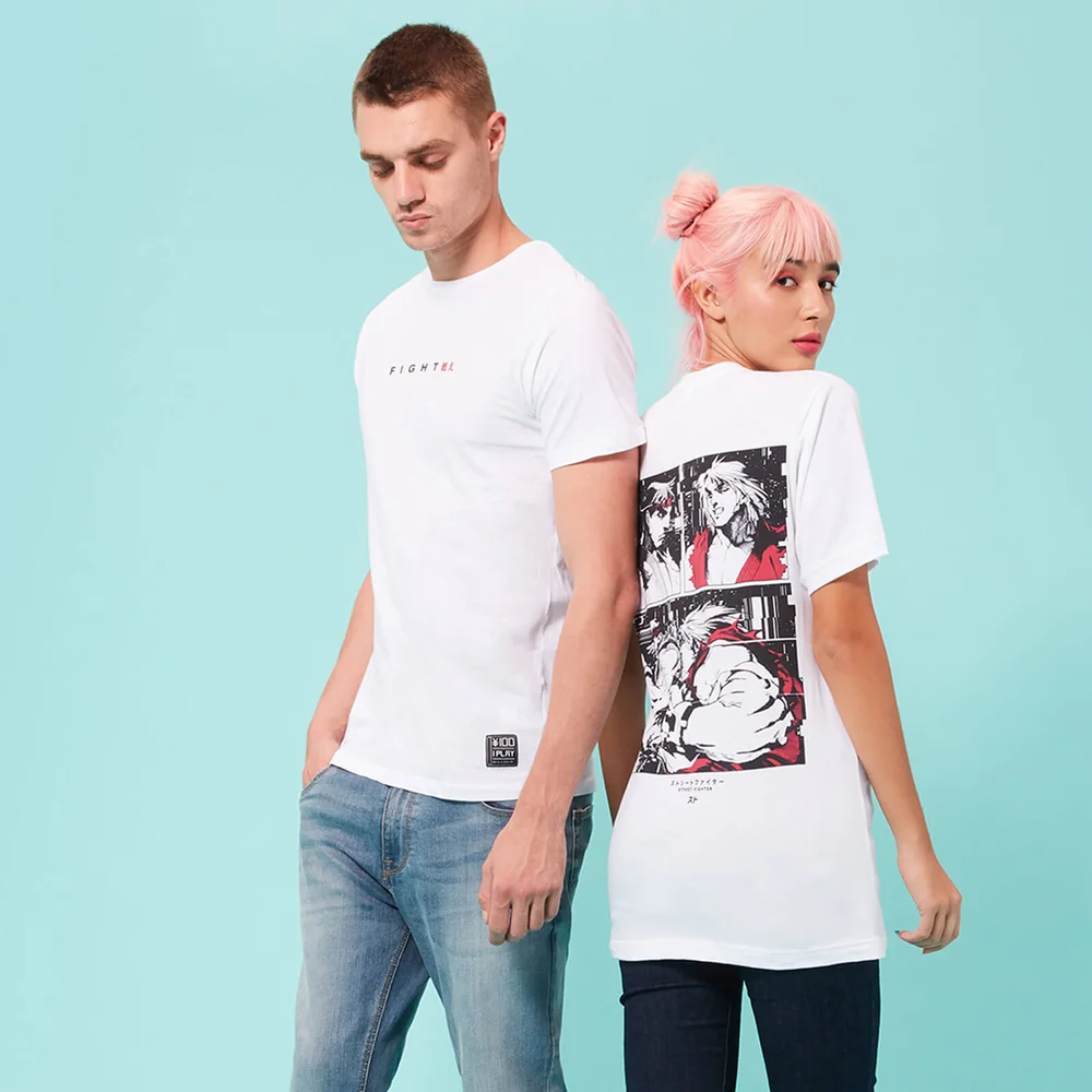 Street Fighter Arcade Fight Unisex T-Shirt - Weiß - S - Weiß Bild 1