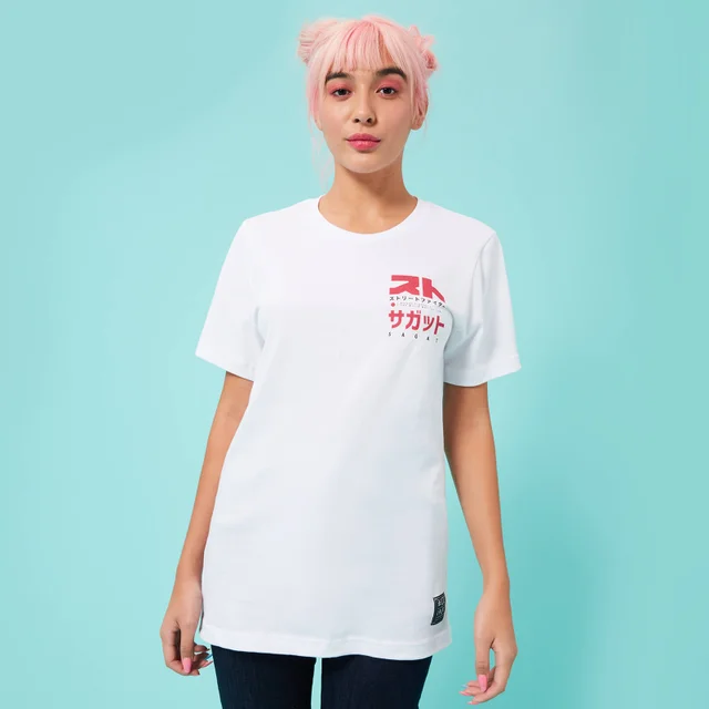 Street Fighter Arcade Sagat Unisex T-Shirt - Weiß