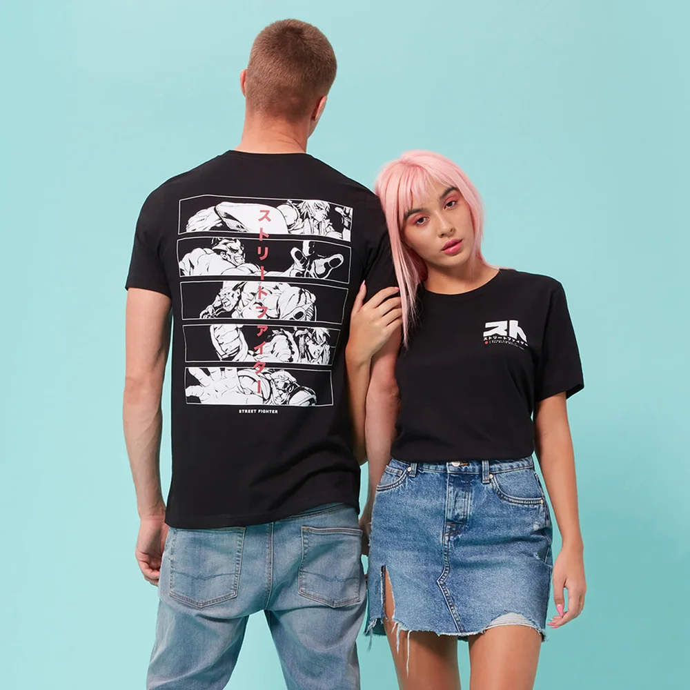 Street Fighter Arcade Panels Unisex T-Shirt - Schwarz - L - Schwarz Bild 1