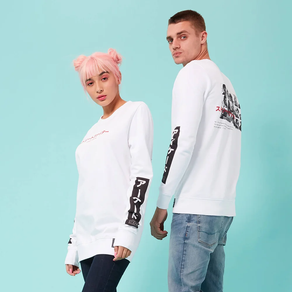 Street Fighter Arcade Line Up Unisex Sweatshirt - White - L - Weiß Bild 1