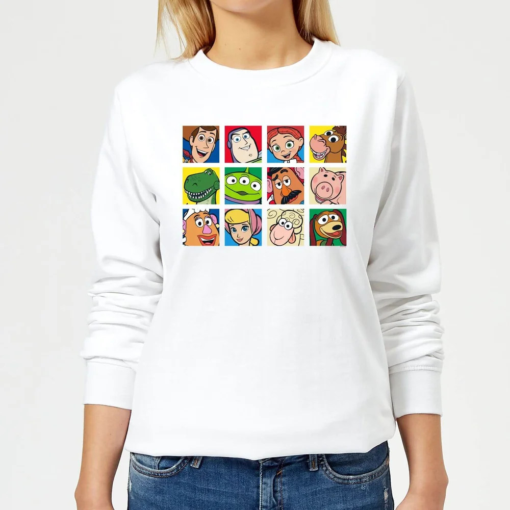 Disney Toy Story Face Collage Women's Sweatshirt - White - XS Bild 1