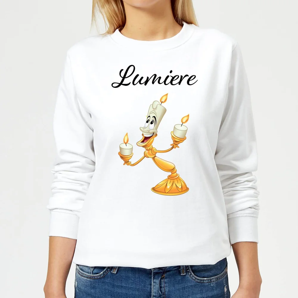 Disney Beauty And The Beast Lumiere Women's Sweatshirt - White - XS Bild 1