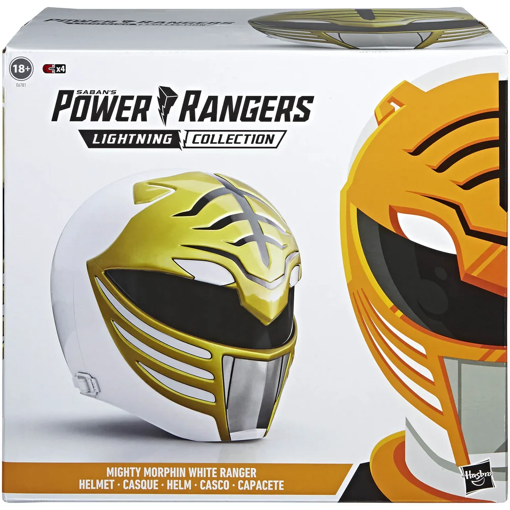 Hasbro Power Rangers Lightning Collection Mighty Morphin White Ranger Helm im Maßstab 1:1 Replik Bild 1