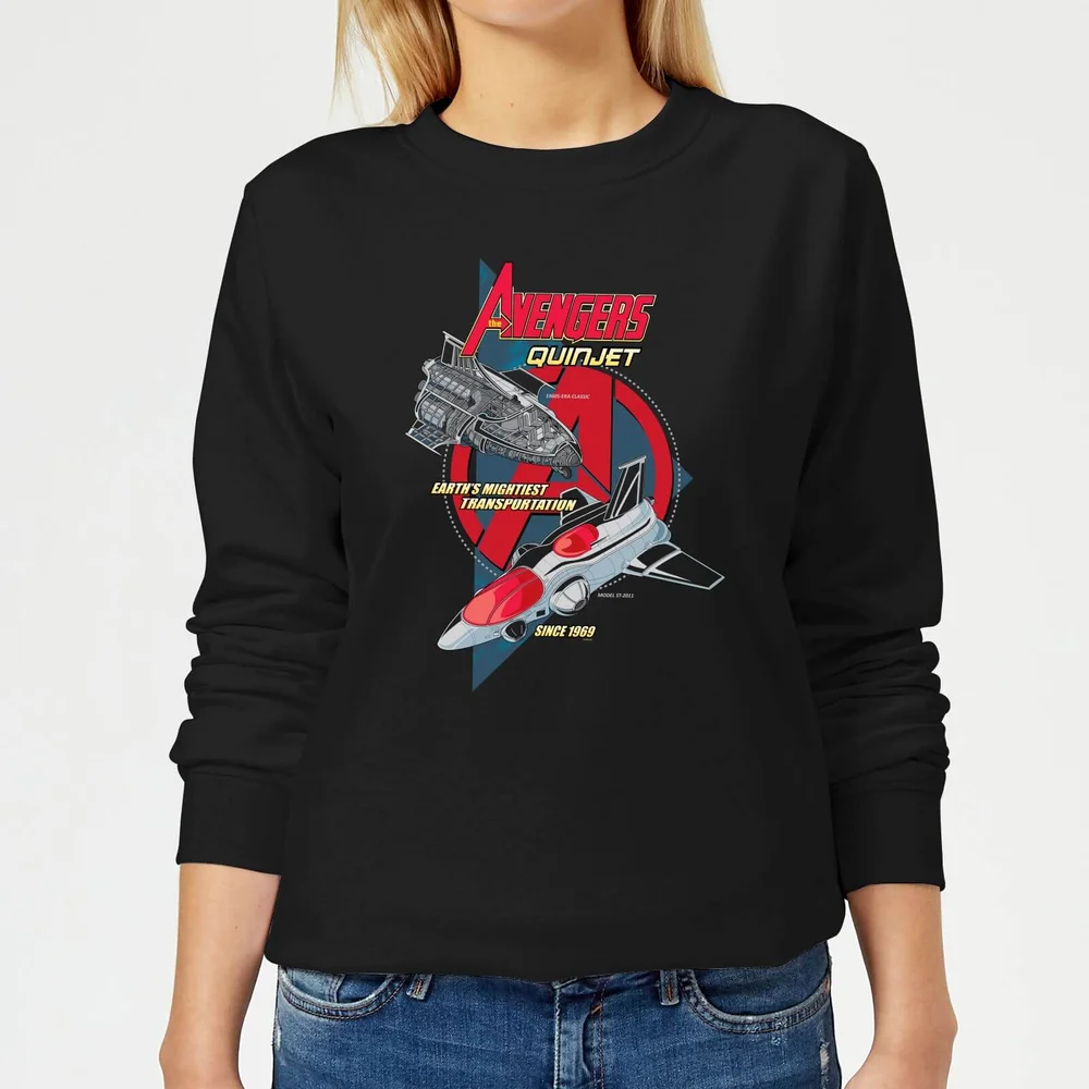 Marvel The Avengers Quinjet Women's Sweatshirt - Black - XS Bild 1