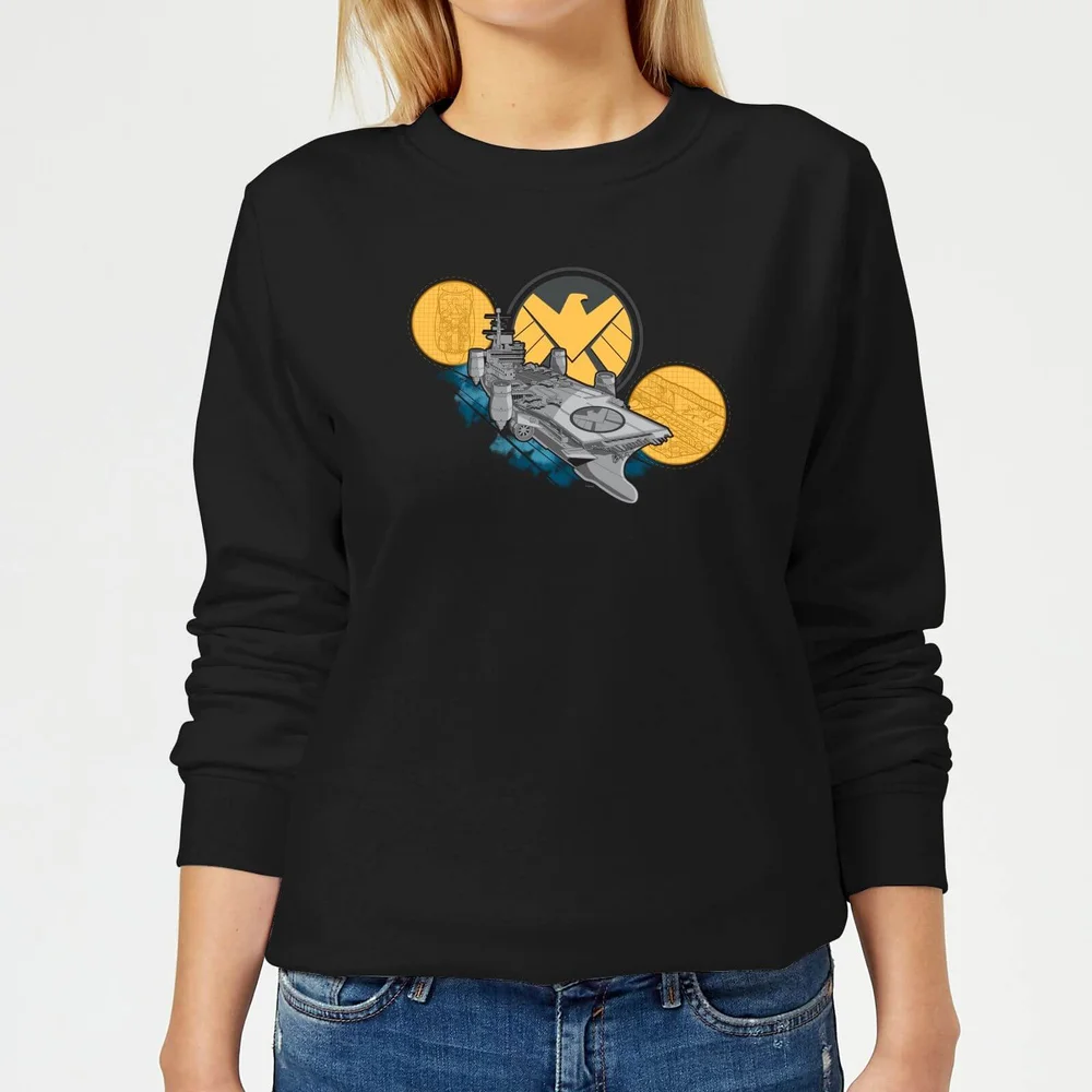 Marvel S.H.I.E.L.D. Helicarrier Women's Sweatshirt - Black - XS Bild 1