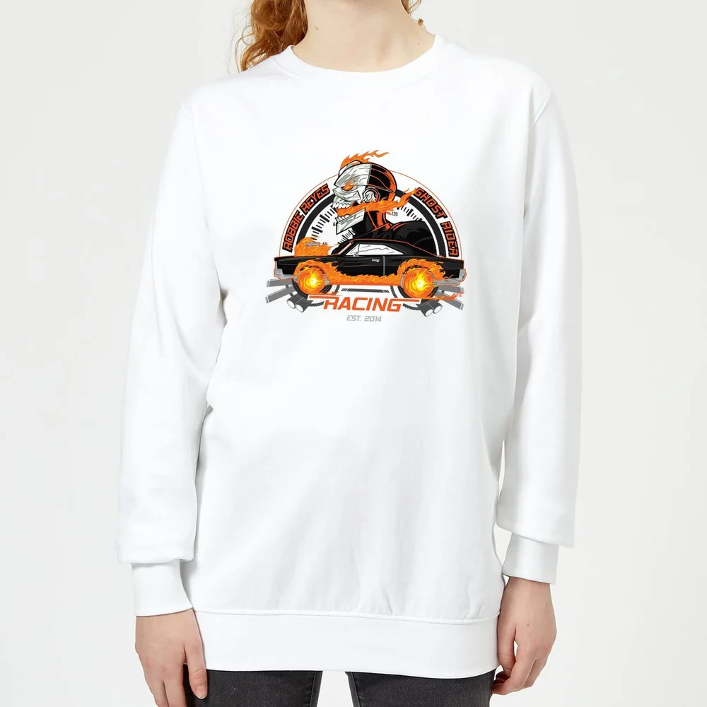 Marvel Ghost Rider Robbie Reyes Racing Women's Sweatshirt - White - XS Bild 1