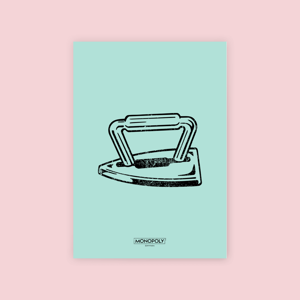 Monopoly Iron Letterpress Art Print - A4 Bild 1