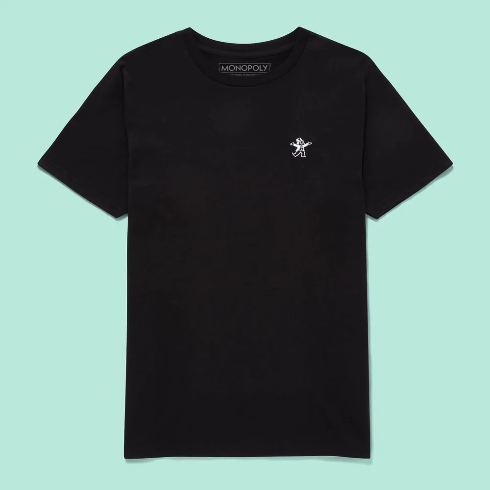 Monopoly Mr Monopoly Embroidered T-Shirt - Black - S Bild 1