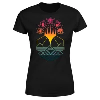 Magic The Gathering Colour Linework Design Women's T-Shirt - Black