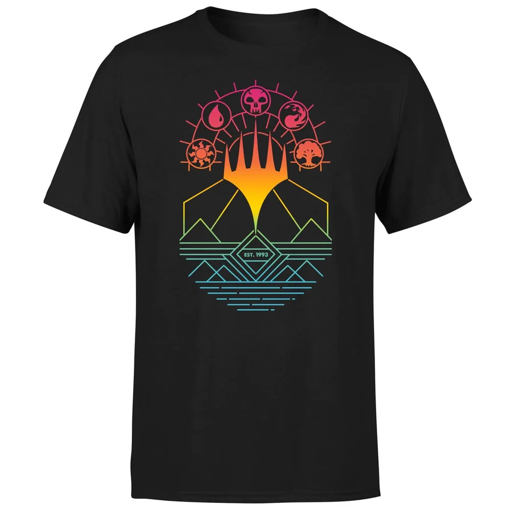 Magic The Gathering Colour Linework Design Men's T-Shirt - Black - S Bild 1