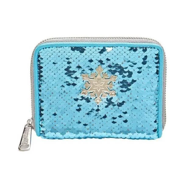 Loungefly Disney Die Eiskönigin Elsa Pailletten-Geldbörse wendbar Bild 1