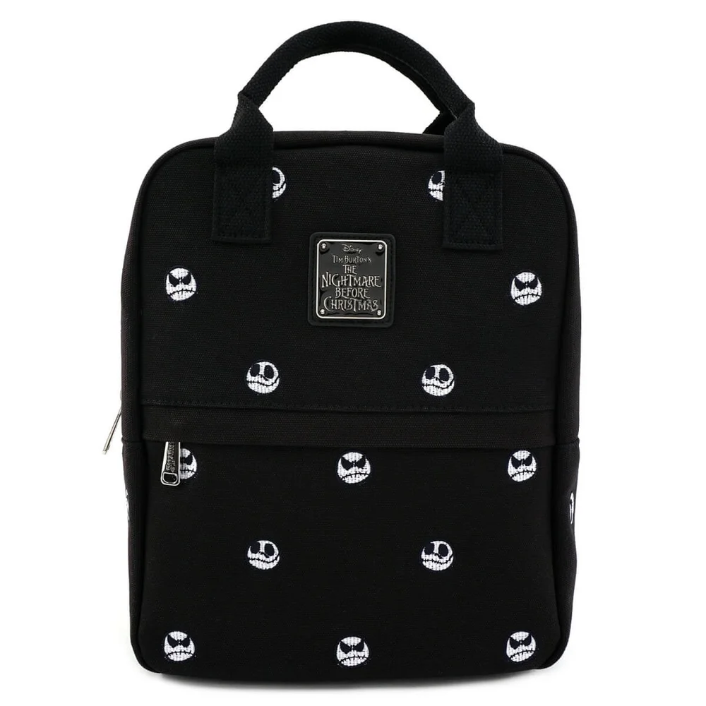 Loungefly Disney The Nightmare Before Christmas Jack Head Canvas Embroidered Backpack Bild 1