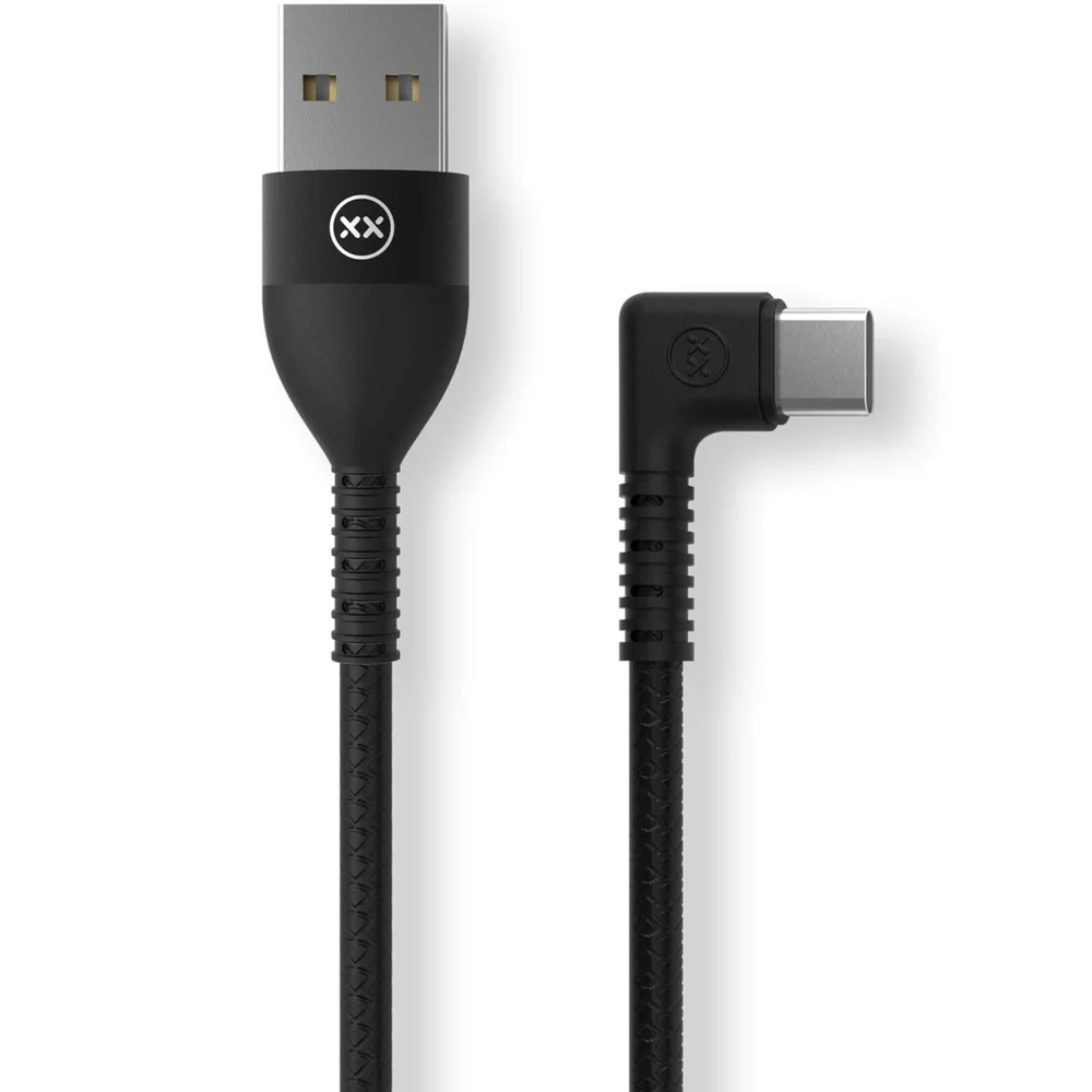 Mixx 1.2 Meter - USB A To Type-C Right Angle - Black Bild 1