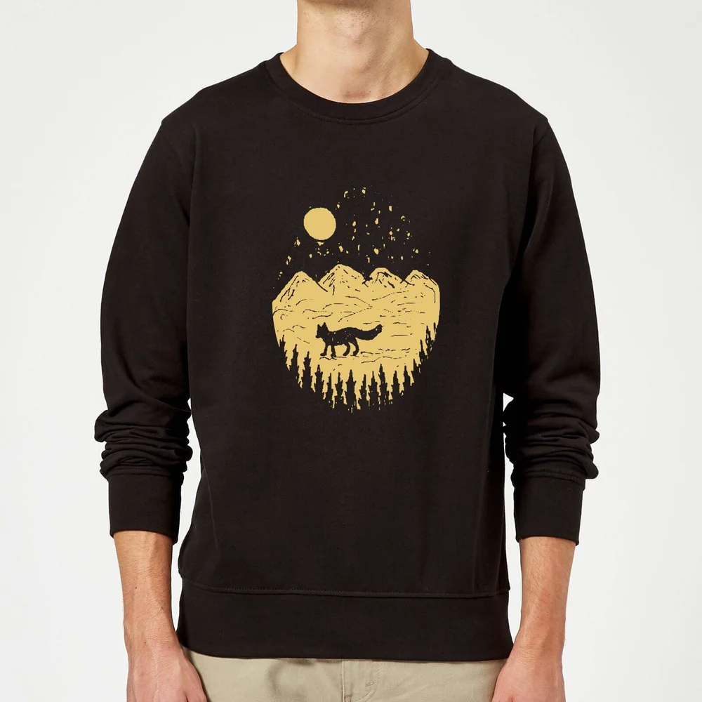 Moonlight Fox Adventure Sweatshirt - Black - S - Schwarz Bild 1