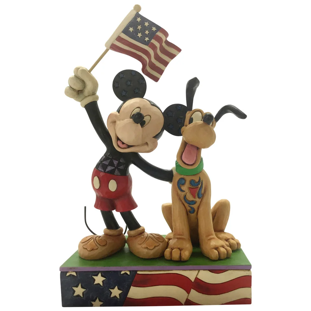 Disney Traditions - A Banner Day (Mickey and Pluto Patriotic Figurine) Bild 1