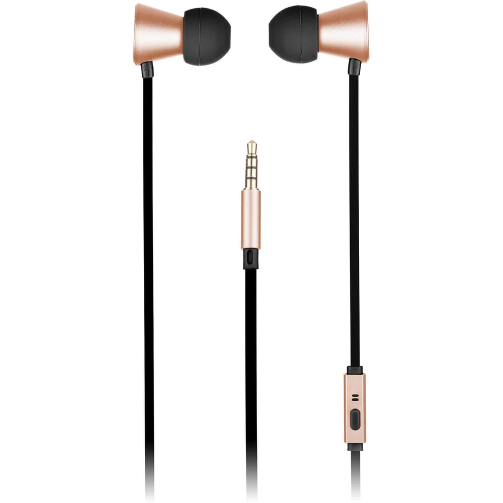 KitSound Metallics In-Ear Headphones - Black/Rose Gold Bild 1