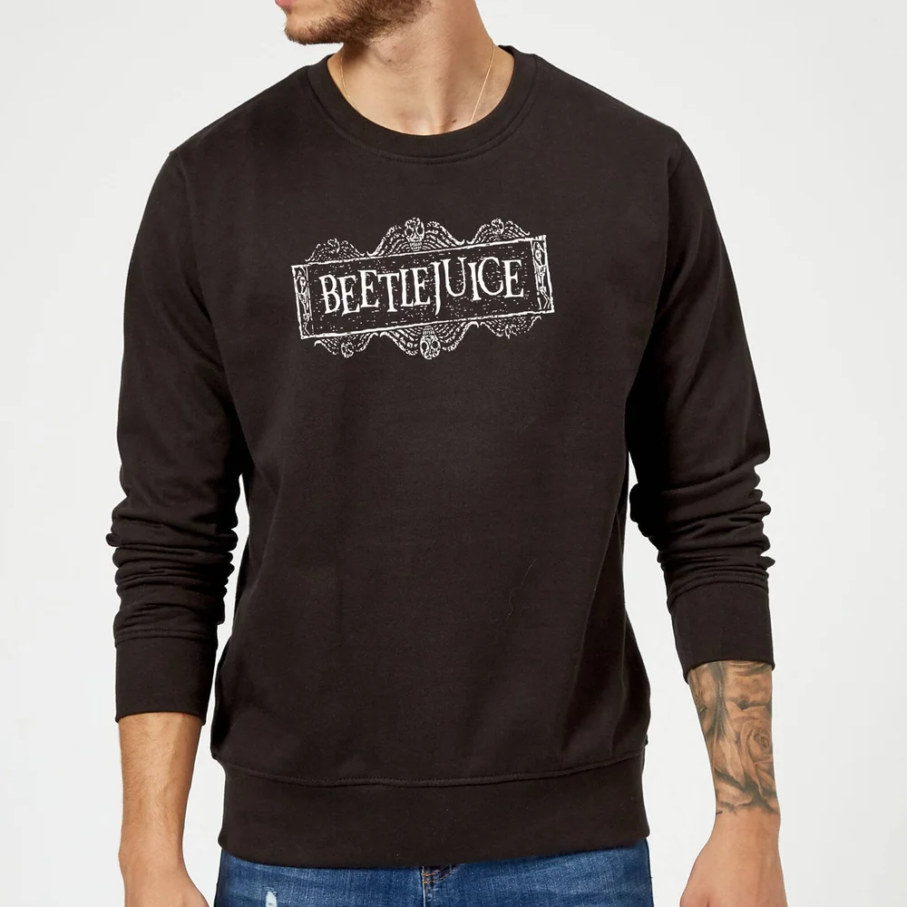 Beetlejuice White Logo Sweatshirt - Black - S Bild 1