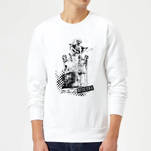Beetlejuice Here Lies Betelgeuse Sweatshirt - White