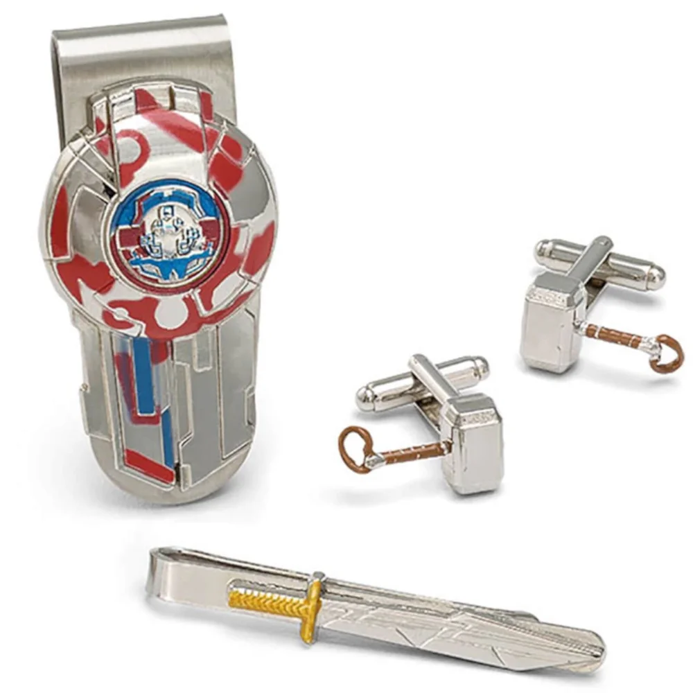Marvel Thor Ragnarok Geldklammer, Krawattenhalter und Manschettenknopf-Set Bild 1