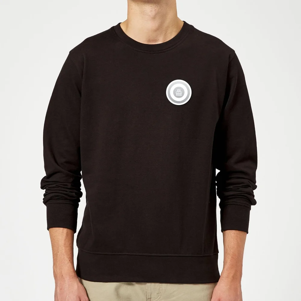 White Checker Pocket Print Sweatshirt - Black - S - Schwarz Bild 1