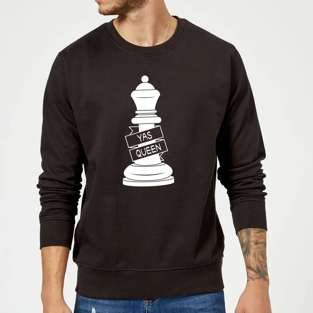 Queen Chess Piece Yas Queen Sweatshirt - Black - S - Schwarz Bild 1