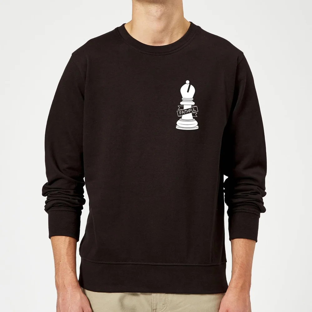 Faithful Pocket Print Sweatshirt - Black - S - Schwarz Bild 1